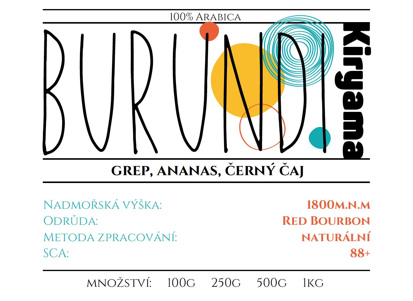 Burundi Kiryama 250g